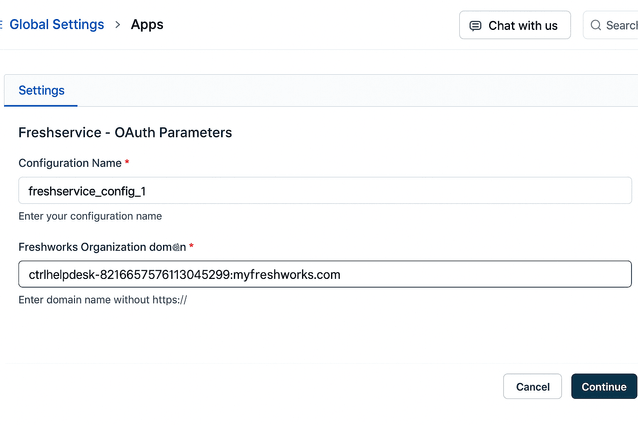 Freshworks Display Department Properties Integration | Freshworks