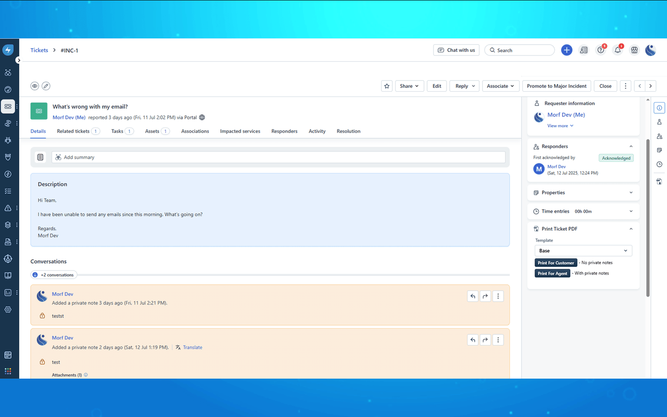 Freshworks Print Ticket PDF Integration | Freshworks Marketplace