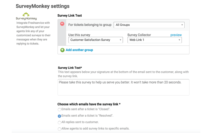 freshservice apps survey monkey logo