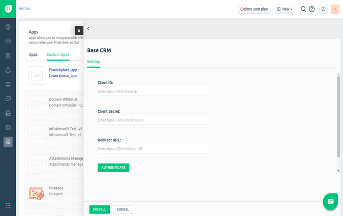 freshdesk marketplace basecrm